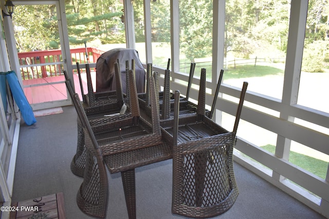 view of sunroom