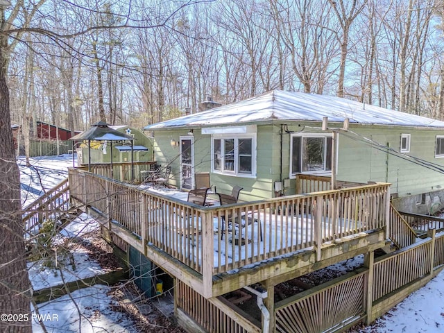 exterior space with a wooden deck