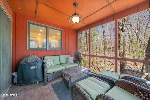 105 Tupelo Dr, Lords Valley, PA 18428 - sunroom / solarium featuring an outdoor hangout area and healthy amount of natural light