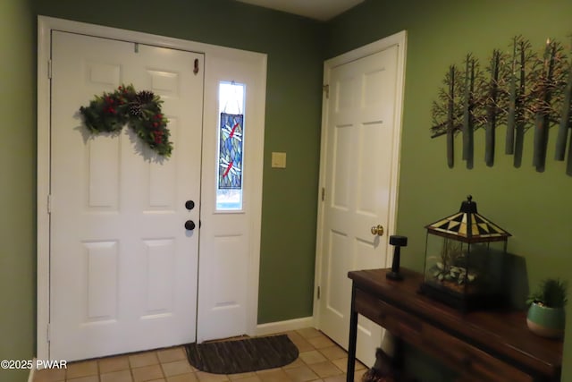 entryway with baseboards