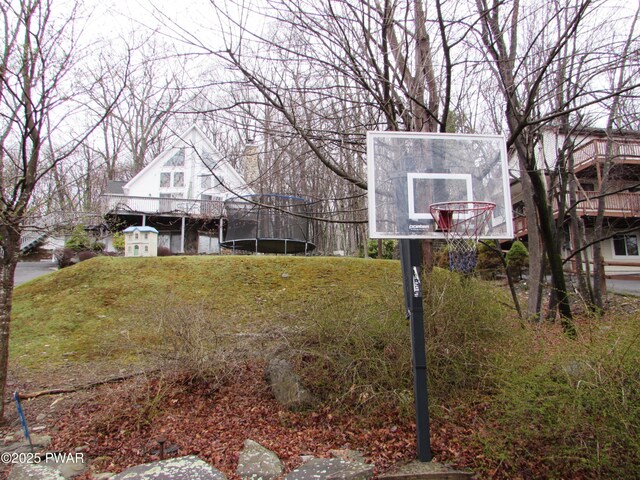 169 N Lake Dr, Dingmans Ferry, PA 18328 - exterior space featuring a trampoline