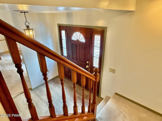 entryway featuring carpet