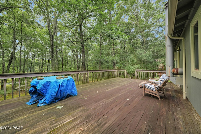 view of wooden terrace