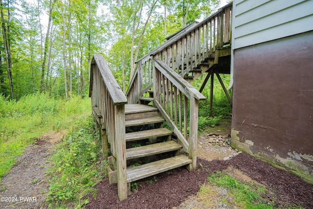 view of stairs