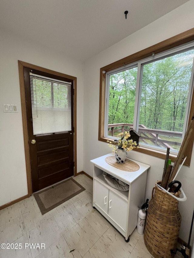 259 Florence Trl, Hawley, PA 18428 - foyer entrance featuring baseboards and light flooring