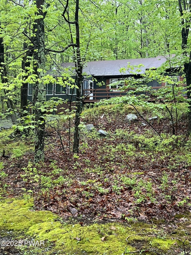 259 Florence Trl, Hawley, PA 18428 - view of yard featuring a forest view