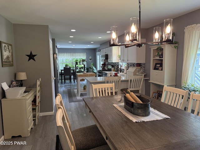 110 Tranquility Ln, Greentown, PA 18426 - dining room with wood finished floors and recessed lighting