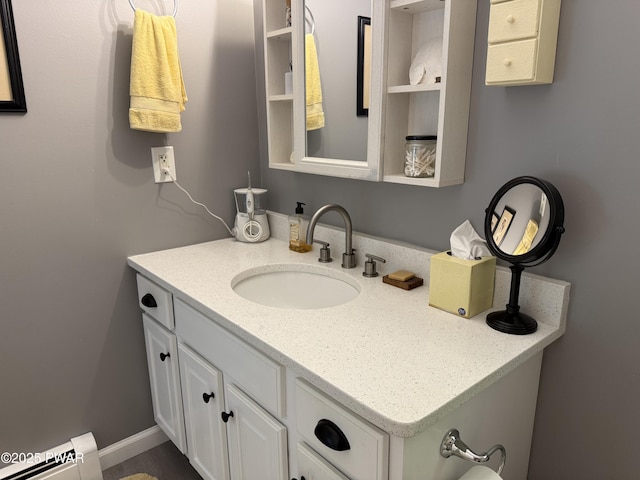 110 Tranquility Ln, Greentown, PA 18426 - bathroom with vanity and a baseboard radiator