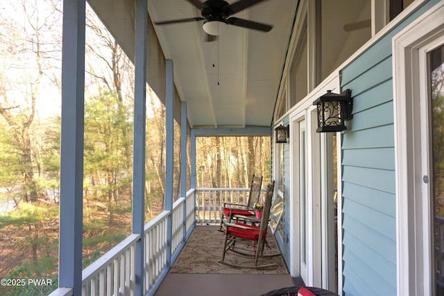 108 Juniper St, Dingmans Ferry, PA 18328 - sunroom featuring ceiling fan and plenty of natural light
