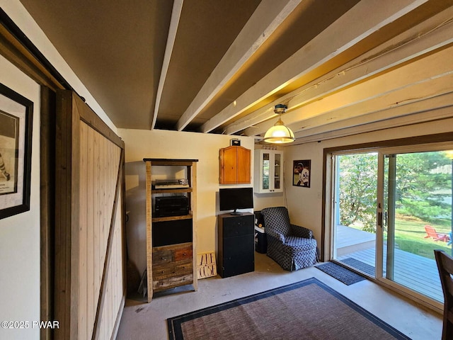 108 Juniper St, Dingmans Ferry, PA 18328 - unfurnished living room with light carpet