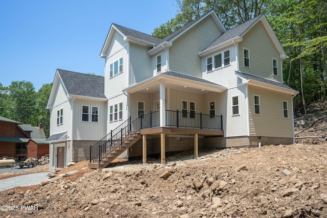 131 Song Mountain Dr, Tafton, PA 18464 - view of front of property featuring roof with shingles and stairway