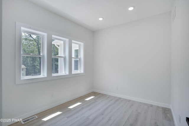 131 Song Mountain Dr, Tafton, PA 18464 - spare room with light wood-style floors and recessed lighting
