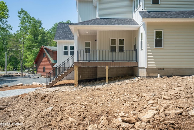 131 Song Mountain Dr, Tafton, PA 18464 - view of front of property with roof with shingles and stairs