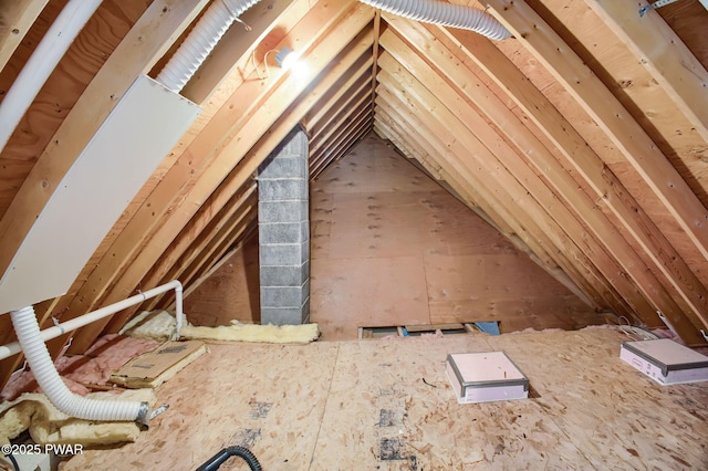 view of attic