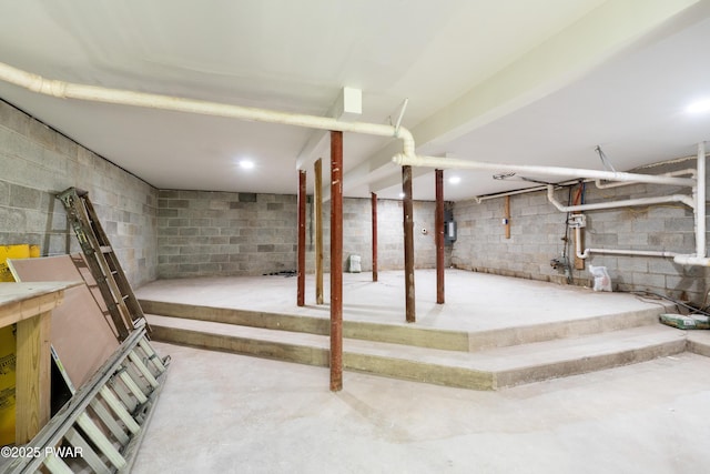 view of unfinished below grade area