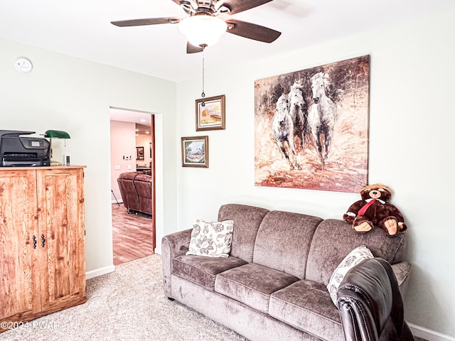 view of carpeted living room