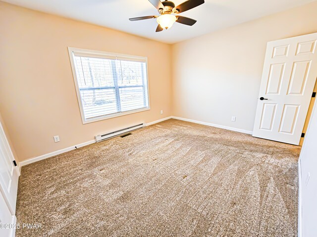 bedroom featuring light carpet and ceiling fan