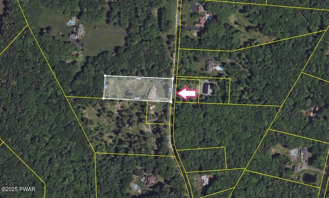 177 Crane Rd, Lakeville, PA 18438 - map of property location with property parcel outlined