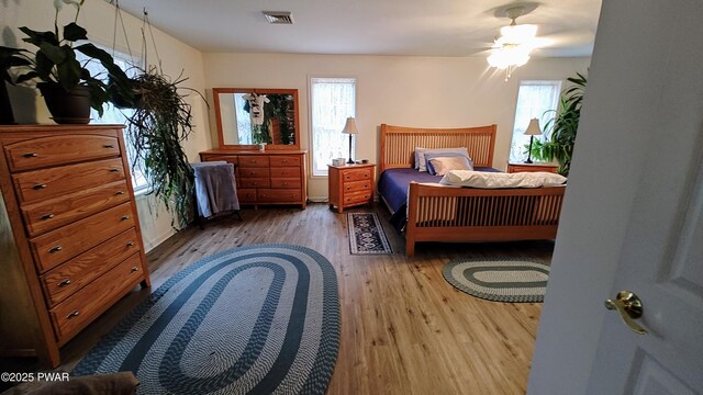 177 Crane Rd, Lakeville, PA 18438 - bedroom featuring wood finished floors and ceiling fan
