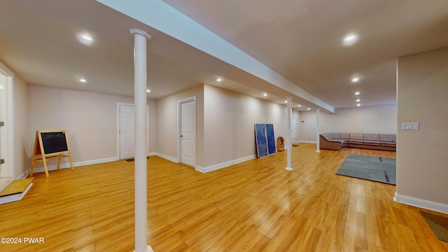 interior space featuring light hardwood / wood-style flooring