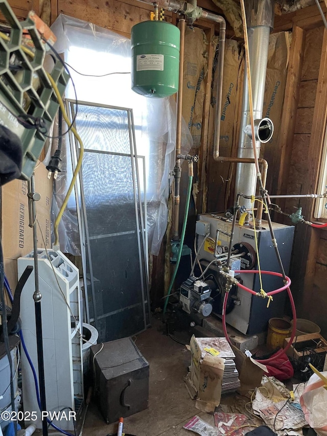 utility room with a heating unit