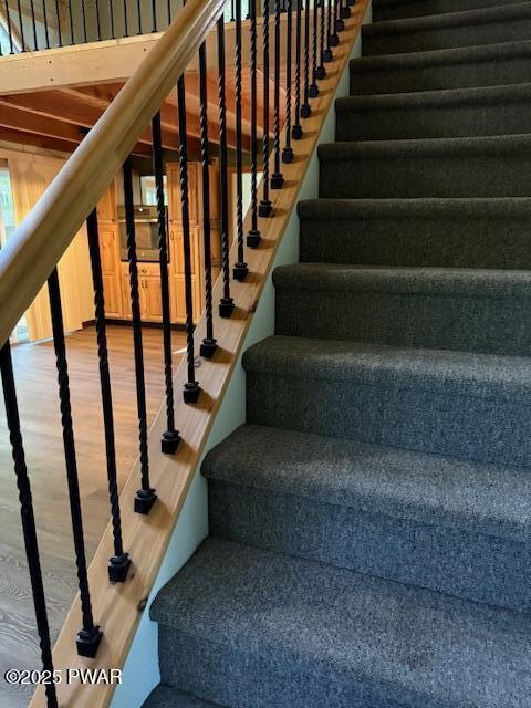 1030 Evergreen Dr, Lake Ariel, PA 18436 - stairs featuring wood finished floors
