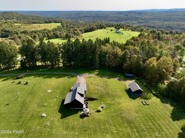 aerial view featuring a rural view