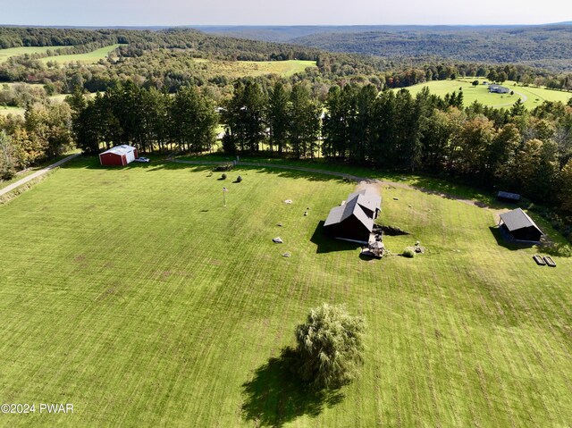 bird's eye view featuring a rural view