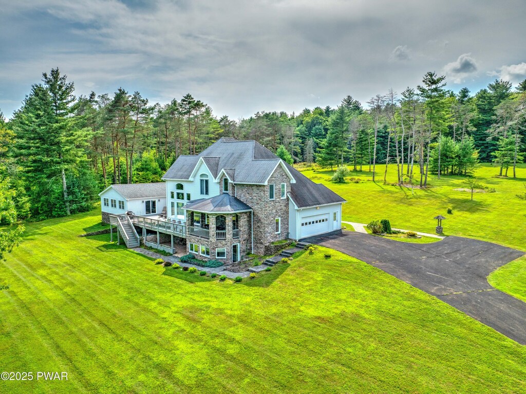 17 Cricket Hill Rd, Hawley, PA 18428 - aerial view featuring a view of trees