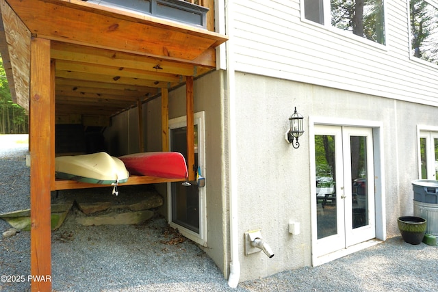 132 N Lake Shore Dr, Dingmans Ferry, PA 18328 - view of patio / terrace featuring french doors