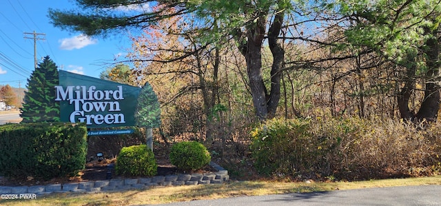 view of community sign