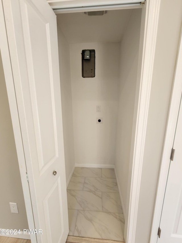 laundry area featuring hookup for an electric dryer