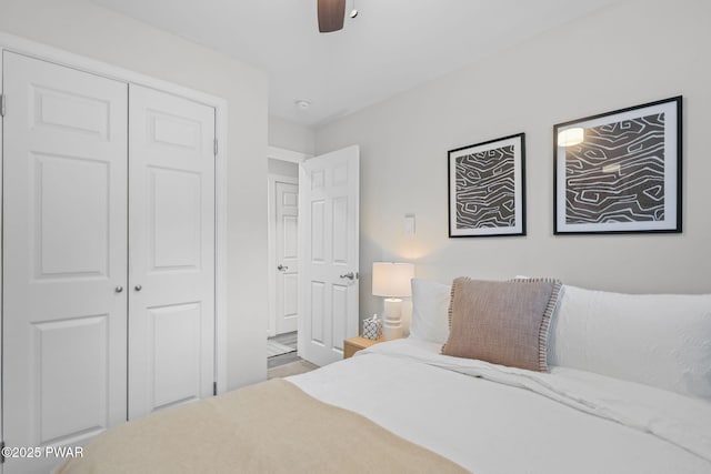 9326 Fairmount Way, Tobyhanna, PA 18466 - bedroom with a closet and a ceiling fan