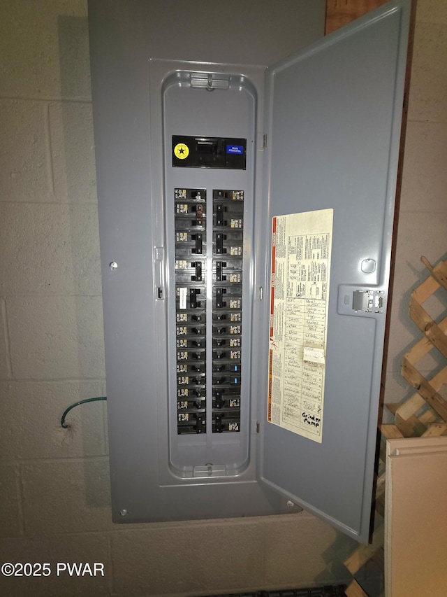 utility room with electric panel