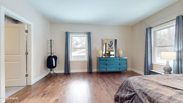 bedroom featuring wood-type flooring