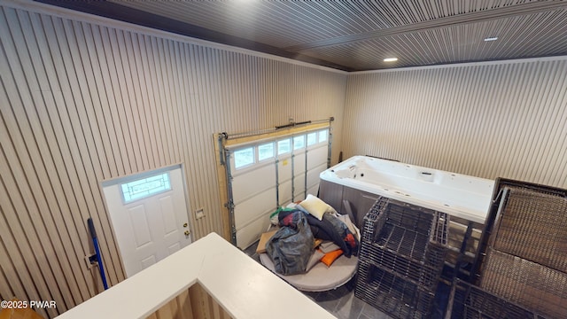 clothes washing area featuring ac unit