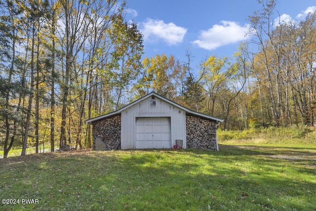 517 Sherman Rd, Susquehanna, PA 18847 - detached garage with a wooded view