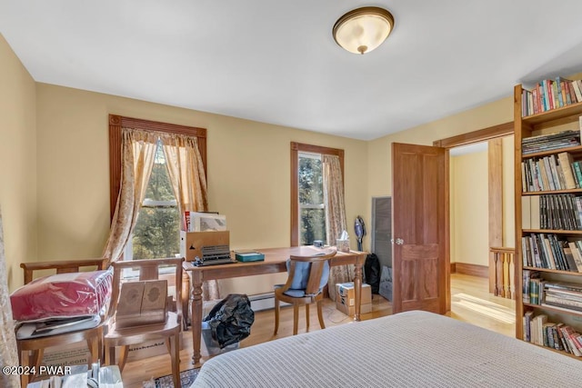 517 Sherman Rd, Susquehanna, PA 18847 - bedroom featuring wood finished floors and an office area