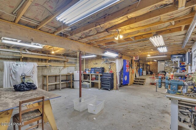 517 Sherman Rd, Susquehanna, PA 18847 - unfinished basement featuring a workshop area