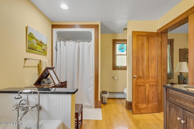 517 Sherman Rd, Susquehanna, PA 18847 - hallway featuring light wood-type flooring and baseboard heating