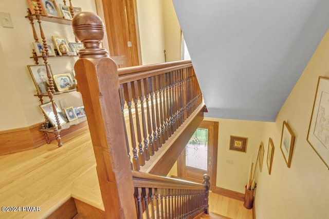 517 Sherman Rd, Susquehanna, PA 18847 - staircase with wood finished floors
