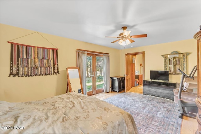 517 Sherman Rd, Susquehanna, PA 18847 - bedroom with a ceiling fan and wood finished floors