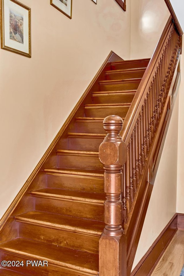 517 Sherman Rd, Susquehanna, PA 18847 - stairs featuring wood finished floors and baseboards