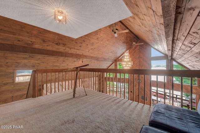 518 Lakeview Dr E, Lake Ariel, PA 18436 - unfurnished room with wooden walls, vaulted ceiling, and wooden ceiling