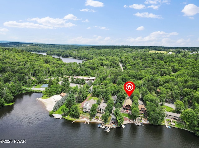 518 Lakeview Dr E, Lake Ariel, PA 18436 - bird's eye view of a heavily wooded area and a large body of water