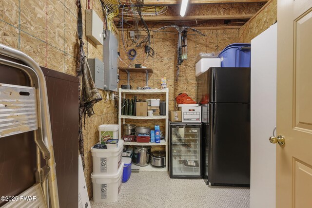 58 Rude Rd, Waymart, PA 18472 - storage area featuring electric panel and beverage cooler