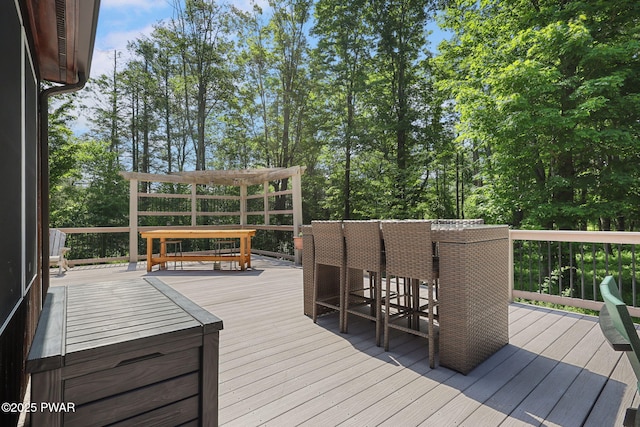 58 Rude Rd, Waymart, PA 18472 - view of wooden deck
