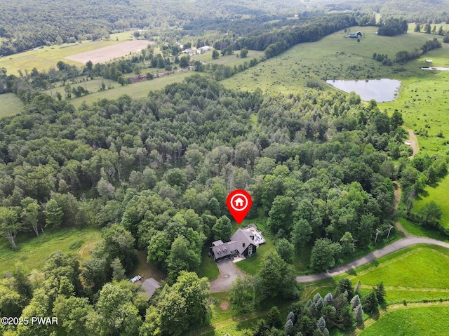 58 Rude Rd, Waymart, PA 18472 - aerial view of a forest and a large body of water