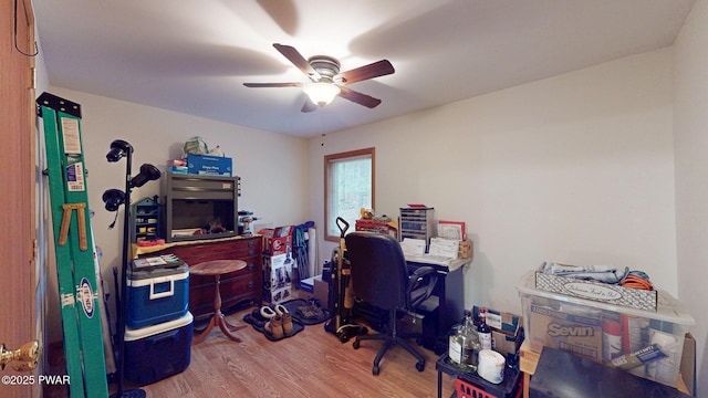 77 Northwood Ter, Lake Ariel, PA 18436 - office space with wood finished floors and a ceiling fan
