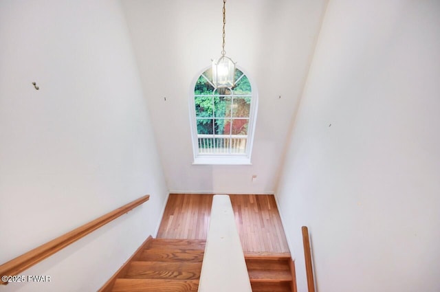 102 Eagle Rock Rd, Lackawaxen, PA 18435 - stairway featuring wood finished floors